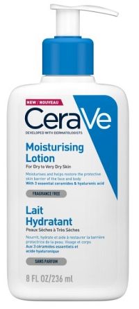 CeraVe Moisturizers hydratačné mlieko na telo a tvár pre suchú až veľmi suchú pokožku 236 ml