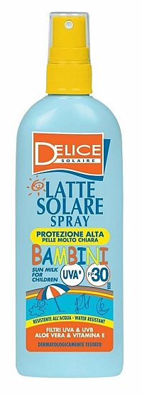 Delice Solaire Latte Solare Spray Bambini SPF30 opalovací mléko ve spreji pro děti 150 ml