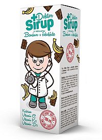 Doktor Sirup kalciový sirup s príchuťou banánov v čokoláde 100 ml