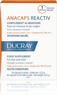 Ducray Výživový doplnok pre vlasy a nechty 30 kapsúl