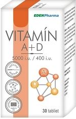 EdenPharma Vitamín A + D 5000 I.U./ 400 I.U. 30 tabliet
