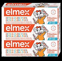 Elmex Kids detská zubná pasta Trio 3 x 50 ml