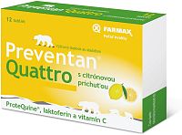 Farmax Preventan Quattro s citrónovou príchuťou 12 tabliet