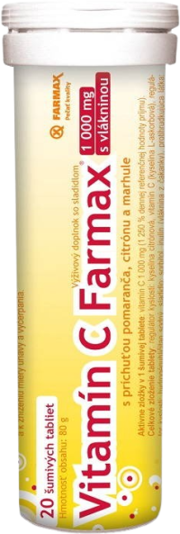 Farmax Vitamín C 20 šumivých tabliet
