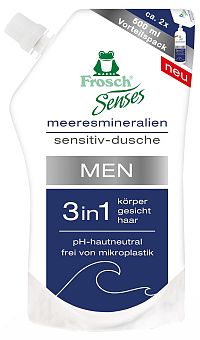 Frosch Senses Men sprchový gel 3v1 náhradná náplň 500 ml