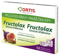 Fructolax Ovocie & Vláknina 12 kociek na žuvanie s príchuťou fíg a rebarbory