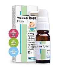 GENERICA Vitamin D3 400 I.U. kvapky 10 ml