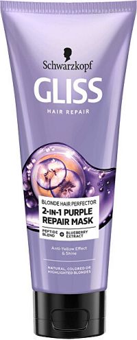 Gliss Kur Blonde Hair Perfector 2v1 Purple Repair Mask 200 ml