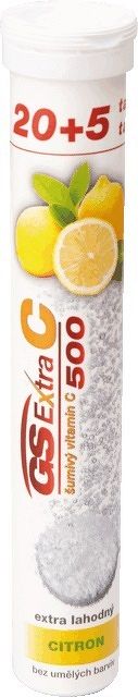 GS Extra C 500 citrón 25 šumivých tabliet
