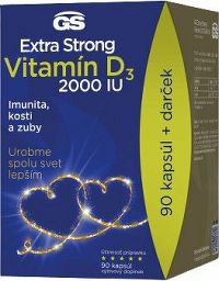 GS Extra Strong vitamín D3 2000 IU 90 kapsúl balenie 2022