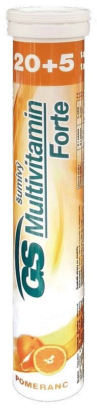 GS Multivitamín šumivý Forte pomaranč 25 tabliet