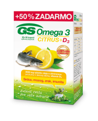 GS Omega 3 Citrus+D3 kapsúl 60+30