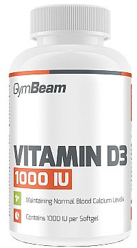 GYMBEAM Vitamín D3 1000 IU fudge brownie 60 kapsúl