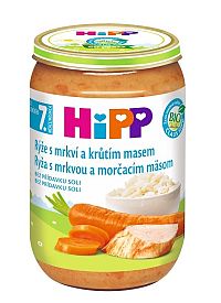 HiPP Bio ryža s karotkou a morčacím mäsom 220 g