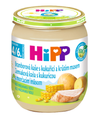 HiPP Kukurica a zemiaky s morčacím mäsom 125 g
