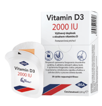 IBSA Vitamin D3 2000 IU s pomarančovou príchuťou 30 ks