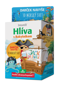 Jack Hlívák HLIVA s Rakytníkom Imunit tbl pre deti 60 ks + Darček 3D morský svet 1 set