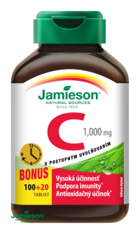 Jamieson Vitamín C 1000mg s postupným uvoľňovaním 120 tabliet