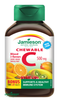 Jamieson Vitamín C 500 mg mix príchutí 120 tabliet