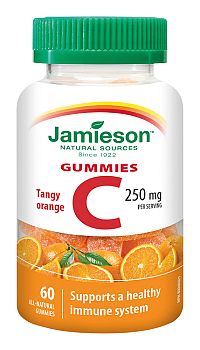 Jamieson Vitamín C Gummies s príchuťou pomaranča želatinky 60 ks