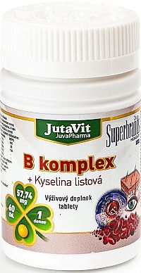 JutaVit B komplex + Kyselina listová 60 tabliet