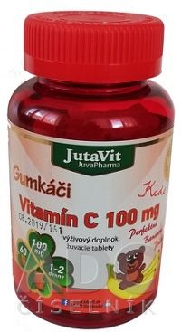 JutaVit Gumkáči Vitamín C 100 mg Kids tbl gumenné medvedíky 60