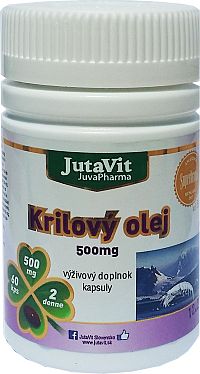 JutaVit Krilový olej 500 mg 60 kapsúl
