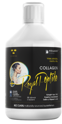 KolagenDrink Collagen Royal Peptide hydrolyzovaný rybí kolagén bez cukru 500 ml