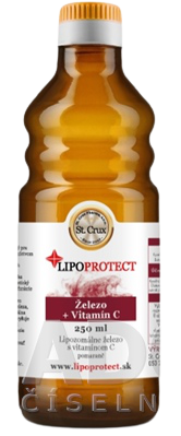 Lipoprotec lipozomálne železo s vitamínom C v oleji pomaranč 250 ml