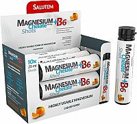 MAGNESIUM Chelate + B6 orange SALUTEM ampulky na pitie s pomarančovou príchuťou 10x 25 ml