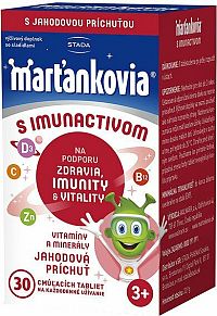 Marťankovia s Imunactivom cmúľacie tablety jahoda 30 ks