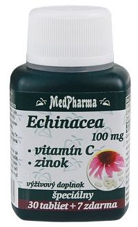 MedPharma Echinacea Vitamín C zinok 100mg 37 tabliet
