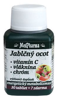 MedPharma jablčný ocot Vitamín C chróm 37 tabliet