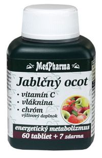MedPharma jablčný ocot + vláknina + chróm 67 tabliet