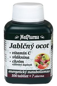 MedPharma jablčný ocot vláknina Vitamín C chróm 107 tabliet