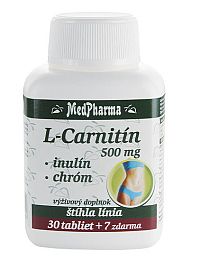MedPharma L-Carnitin 500 mg+Inulín+Chróm 37 tabliet