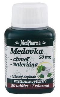 MedPharma Meduňka + chme l+ kozlík 37 kapsúl