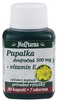 MedPharma Pupalka dvouletá 500mg + Vitamín E 37 kapsúl