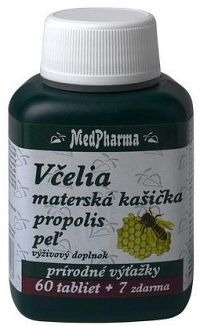 MedPharma Včelia materska kašička, propolis, pel' 67 tabliet