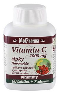 MedPharma Vitamín C 1000 mg so šípkami 67 tabliet