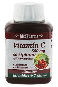 MedPharma Vitamín C 500 mg so šípkami 67 tabliet