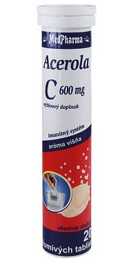 MedPharma Vitamín C 600 mg + Acerola 20 šumivých tabliet
