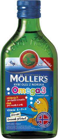 Mollers Omega 3 rybí olej ovocná príchuť 250 ml