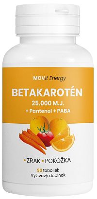 MOVit Energy Betakarotén 25.000IU + Panthenol + PABA 90 kapsúl
