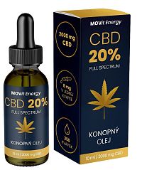 MOVit Energy CBD 20% Full Spectrum konopný olej 10 ml