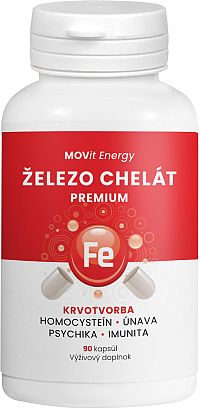 MOVit Energy Železo Chelát Premium 90 kapsúl