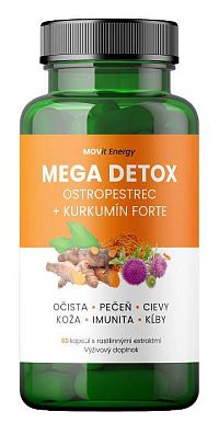MOVit Mega Detox Ostropestřec+Kurkum. forte 60 kapsúl
