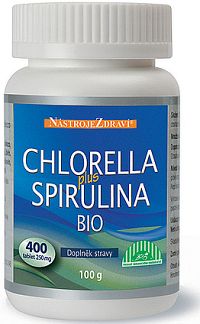 Nástoje zdraví Chlorella Plus Spirulina Bio 400 tabliet