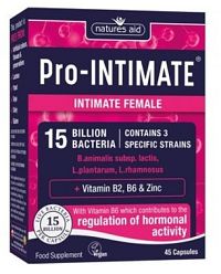 Natures Aid PRO-INTIMATE 15 miliárd baktérii pre ženské intímne zdravie 45 kapsúl