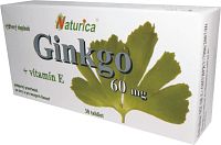 Naturica Ginkgo 60 mg Vitamín E 30 tabliet
